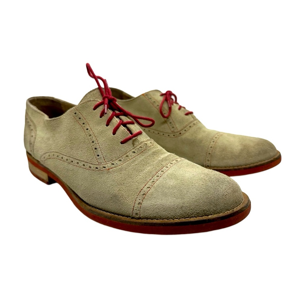 Red sole and laces cap toe Oxford size 11
